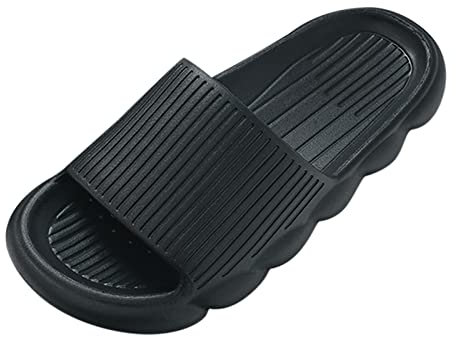 Hausschuhe Herren Damen Super Weich Schlappi Schlappen rutschfeste Badelatschen Damen Herren Dick Eva Cozy Slides Original Pantoletten Cloud Slippers Unisex Flip Flops Quicksilver Damen Schuhe Sommer