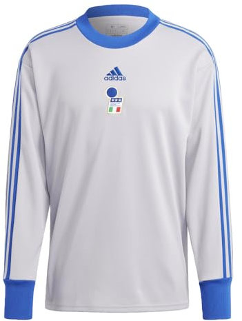 adidas Fußballtrikot für Herren, italienische Ikone, klassisches Grau, Retro-Look der 90er Jahre, bequeme lockere Passform, grau, XXL