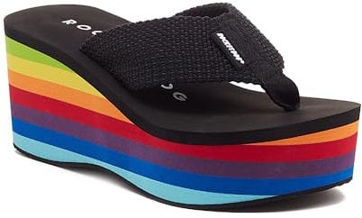 ROCKET DOG WOMENS CRUSH WEBBING/RAINBOW EVA5