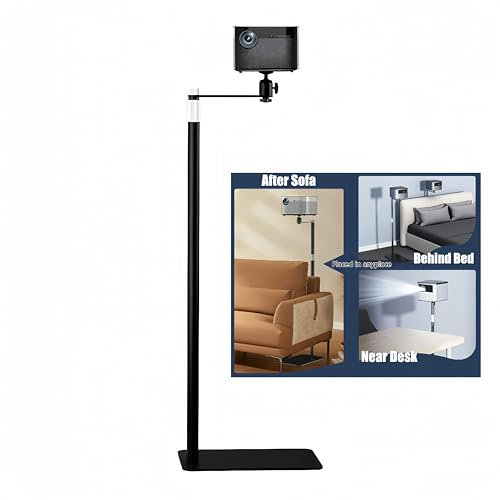 Staratlas Support de Sol pour Projecteur Extérieur Portable - Universel, 40 à 120 cm, Réglable en Hauteur, Rotatif à 360 Degrés (Noir)