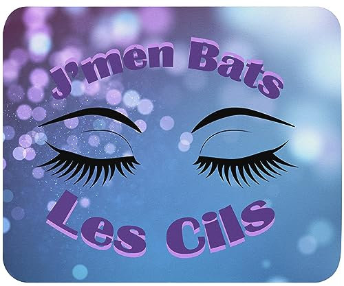 Tapis de Souris Humour j'men Bats Les Cils Haute qualité de Glisse Confortable Doux idée Cadeau Anniversaire Noël fête Mouse Pad 235 x 195 x 5mm