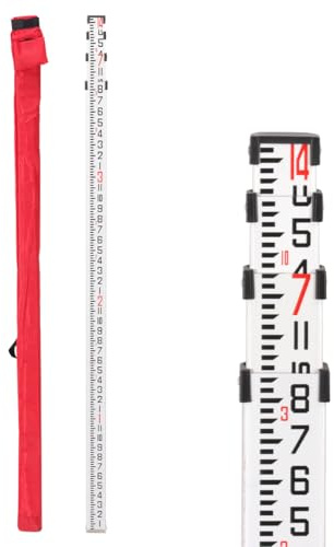 DMITER Grade Rod, 14Foot Aluminum Grade Stick 10ths, Dual-Sided 4 Sections