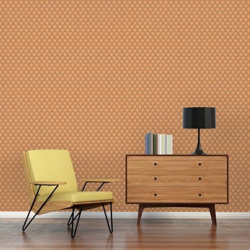 A.S. Création Retro-Tapete 70er Jahre 0,53 x 8,5 m -Tapete-Vintage Grafik-Muster in Braun, Gelb, Orange - Vliestapete Retro Chic Made in Germany - 395384