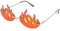 Brille mit Flammen rot/gelb