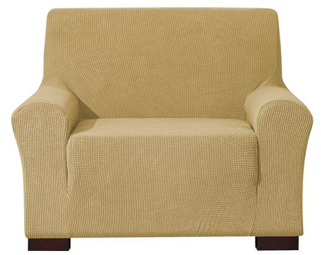 EBETA E Elastisch Sofa Überwürfe Sofabezug, Stretch Sofahusse Sofa Abdeckung Hussen für Sofa, Couch, Sessel 1 Sitzer (Gelb, 85-115 cm)