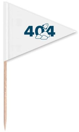 Cloud Plane Universe Error Toothpick Triangle Cupcake Toppers Flag