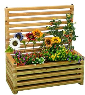 Kaiserbeet® Hochbeet aus Lärchenholz 94x44x98cm [ERWEITERBAR] Blumenkasten für Garten, Balkon & Terrasse - Hochwertig & wetterfest - Kräuterbeet für Gemüse Kräuter & Blumen - Blumenkasten aus Südtirol