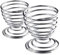 Lot de 2 coquetiers en métal dur pour petit déjeuner en spirale