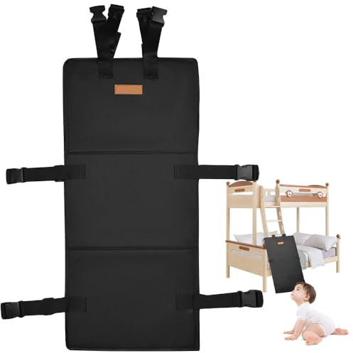 HOVCEH Etagenbett Leiterabdeckung, Etagenbett-Leiter-Abdeckung, Etagenbett-Leiterpolster, Hochbett Leiter Schutz mit Verstellbaren Schnallen, Kinder Etagenbett Leiterabdeckung, Schwarz