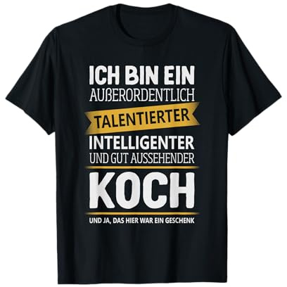 Lustige Koch Geschenke Küchenchef Kochen Küche Sternekoch Chefkoch Koch T-Shirt für Herren, Schwarz, S
