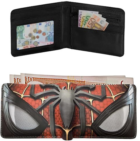 sitengjun Geldbeutel Jungen Spiderman, Kinder Portemonnaie Jungen Spiderman, Kinder Karikatur Geldbörsen, Spider Man-Geldbörse, Superhelden Cartoon Geldbörse, Jungen Geburtstagsgeschenk