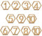 EIHI tischnummern hochzeit - 10 Stück 1-10 Holz Nummer - tischnummern - tischnummern hochzeit holz mit Halter Hexagon Tische Mittelstücke für Hochzeit Party Tabelle Dekoration