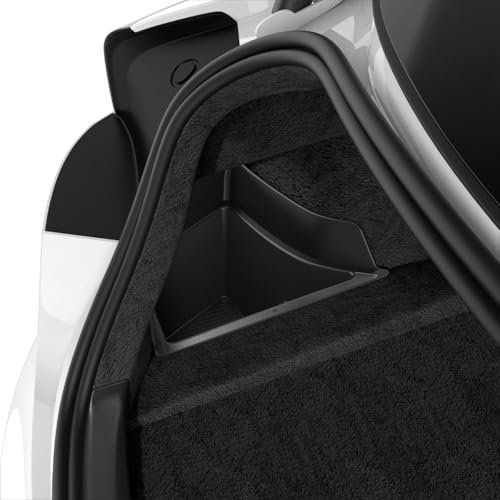 Spigen Tesla Model 3 2024 - Current Highland All Weather TPE Trunk Boot Organiser, Scratch Resistance, Non-Slip Stripe Carbon Pattern, Storage Space Box, Designed for Model 3 Accessories - 2 Pack