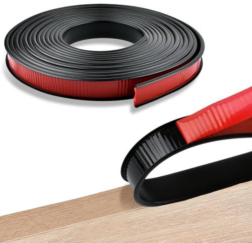 Aemygo U-förmiges Kantenband, passend für 1,9 cm Kanten, Sperrholz, Schreibtischkantenschutz, selbstklebend, Furnier, flexible Möbelrestaurierung, Kantenstreifen für Arbeitsplatte, Tisch, Regale, 6 m