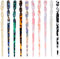 Acetat Haarstab, 10 Stück Bunt Haarstäbchen Retro Haarnadeln Vintage Chinesische Haarnadel Lange Hair Stick Hairpin Haarsticks Wunderschön Chinese Hair Pin Haaraccessoires für Frauen Mädchen