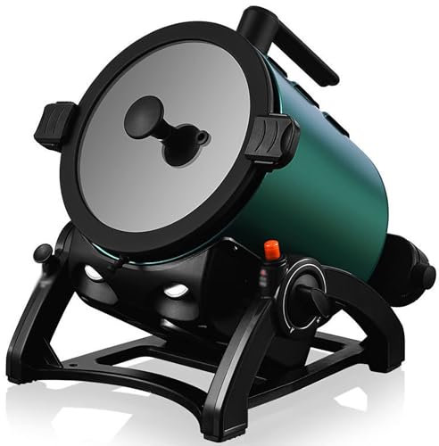 MZBDYYF Pot de sauté de Grande capacité 6L - Machine de Cuisson Commerciale pour la Maison - BBQ agité Automatique - Pot de Cuisson à Tambour de Haute Puissance - Design Intelligent