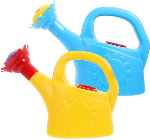 TOYANDONA 2 regaderas para niños, regadera, juguetes para niños, para bañera, bidón de agua, juguete de playa para plástico, azul