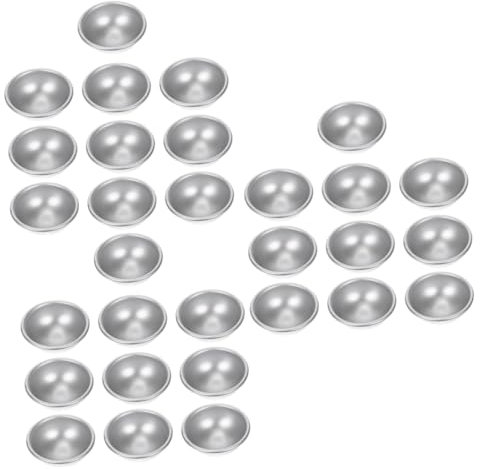Tofficu 3 Sätze Badesalz Schimmel Maschine Würfel Zinn Auto Badekugel Selber Machen Bathbomb Handgemachte Badesalzkugelformen Halbrunde Kugelformen Aluminiumlegierung Silver 10 Stück * 3