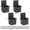 CNANRNANC Kit di staffe per gazebo in metallo, 4 connettori per pali per strutture in legno da 10 x 10 cm, per esterni, giardino, pergola, supporto da parete, nero