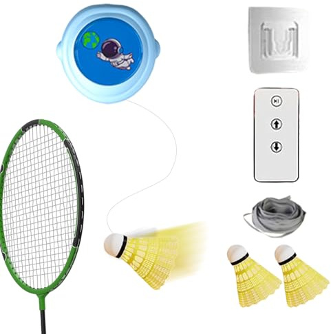 Zunishaone Badminton Rebound coch, einstellbares Solo -Trainingstool | Elastisches Trainingsspiel zum Spielen von Badminton -Solo, Freunden, Kindern, Mädchen, Familiensportaktivität, Garten