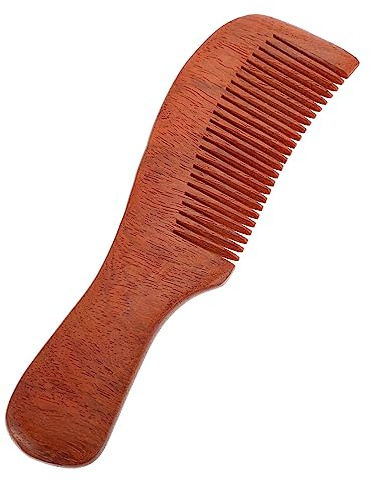 SHERCHPRY Premium Sandelholz Haarkamm Damen Haarentwirrkamm mit Griff Massagekamm für Haarpflege und Styling Natürlicher Holzgriff Retro Stil für Täglichen Gebrauch