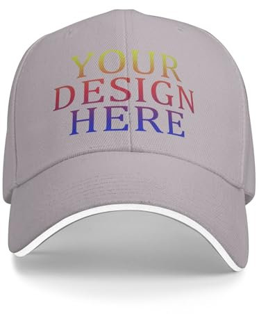 AMZLRR Baseballkappe personalisiertes Cap selbst gestalten mit Foto/Logo/Text gestalten | Verstellbare Cap für Männer & Frauen
