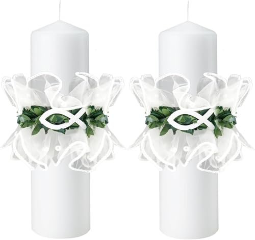 2 Stück Kerzenmanschetten Tropfschutz Taufkerze,Tropfschutz Kommunionkerze Passend Für Kerzen 3-6cm,Pvc Kerzentropfschutz