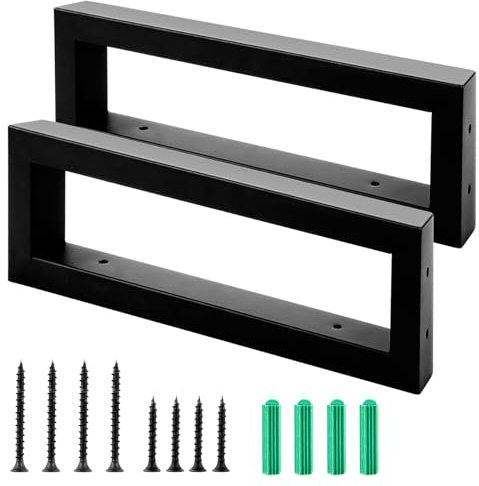 STARVAST 2 Stück Waschtisch-Halterung,Waschbeckenständer,Wand-Montag Regal-Halter aus Metall,Konsolen-Träger für Waschbecken,vielseitige Wandhalterun (Schwarz, 30cm / 2 Stück)