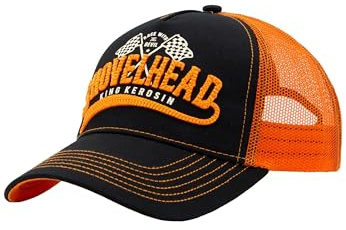King Kerosin Herren Trucker Cap · Kappe · Racing · Checkered Flag · Motorrad · Biker · Motor · Vintage · Retro · Netz · Mit Mesh-rückeneinsatz · Snapback · Shovelhead