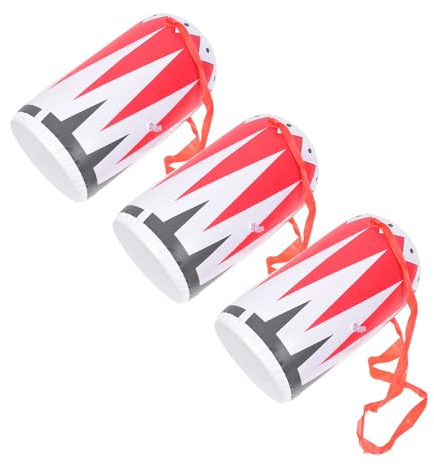 ZUNOXAZ 3 pièces Lot de Tambours Gonflables PVC Jouets de Scène pour Garçon Fille Accessoire de Musique pour Fêtes et Cosplay