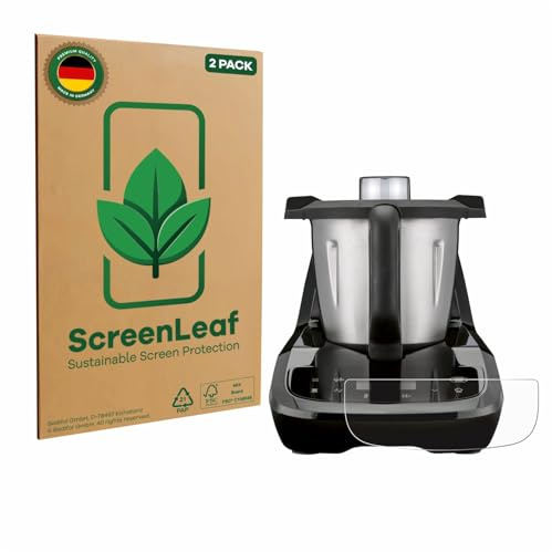 ScreenLeaf Schutzfolie für SilverCrest Monsieur Cuisine compact | 2 Stück Transparenter Displayschutz Made in Germany Klare Displayschutz-Folie Kratzfest