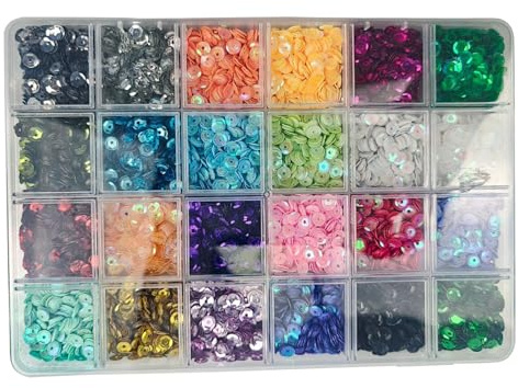 Lose Pailletten, 5 mm, glänzend, facettiert, Kunststoff, schillernd, rund, DIY, Basteln, Nähen, Nagel