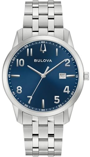 Bulova Sutton Slim 96B475 Herrenuhr aus Edelstahl blau