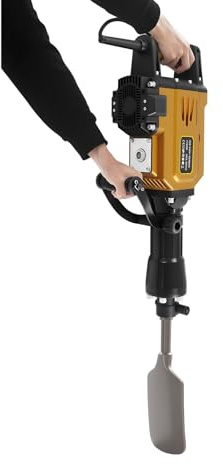 1700W Electric Demolition Jack Hammer, Electric Breaker and Tree Digger with 3 Drill bits, Concrete Breaker Pneumatic Drill with Scraping Chisel and Point Chisel