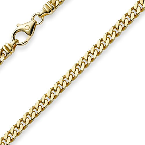 4mm Panzerarmband Armband Armkette 585 Gold Gelbgold 19cm Unisex Goldarmband
