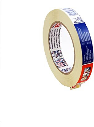 Kreppband tesa 19mm x 50m - 1 Rolle Abdeckband Malerkrepp Krepp Abklebeband