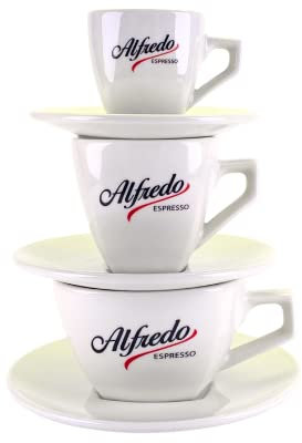 Alfredo Kultserie Tassenturm für Espresso, Cappuccino & Caffé elfenbeinfarben