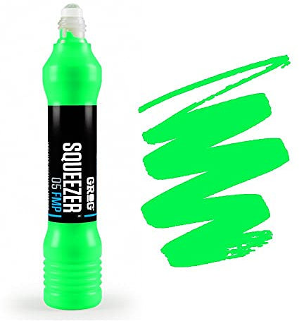 Grog 05 Squeezer - 5mm Refillable Paint Marker Pen - Supplied By Graff-City (Neon Green - FMP-15