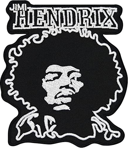 Jimi Hendrix Face Gesicht Gitarre Biker Rocker Heavy Metal Aufnäher Patch Aufbügler