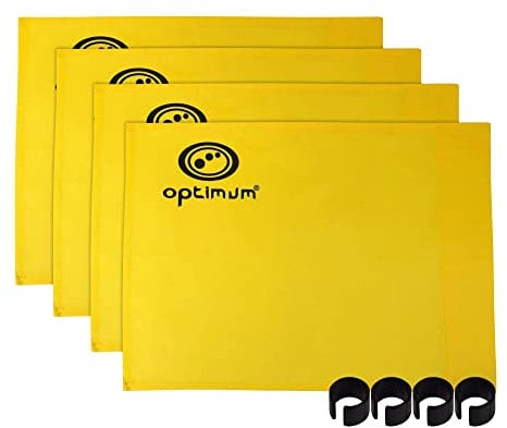 Optimales Training Eckfahnen (4 Stück) – Rot, Unisex, Training, gelb