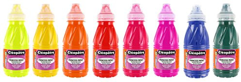 Cléopâtre Lot de 8 Peintures acryliques 250 ml Couleurs Assorties
