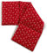Coussin aux graines de lin compartimenté en quatre 60x20 cm - Rouge avec des coeurs - Coussin bouillotte aux graines - Compresse froide