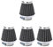 Mintice 4 Pezzi 38mm Filtro Aria di Moto Nero Motociclo Filtro Aspirazione Aria Sostituzione Universale Fredda Presa D'aria Filtro Turbo Pulita Sfogare Veicolo