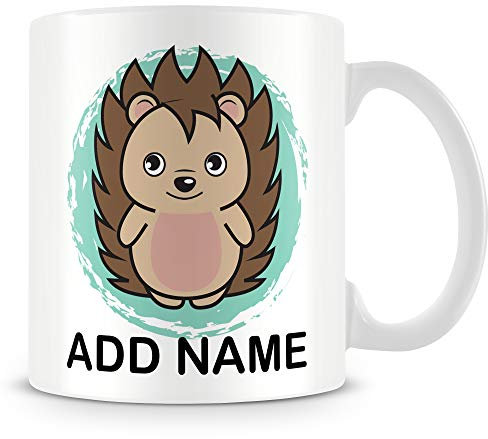 MUGGZ Hedgehog Mug - Personalised Cup with Name - Gift for Kids – Custom Funny Coffee Mug – Unique Gift for Friends & Family