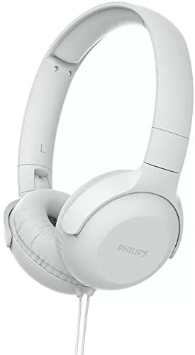 Philips UH201WT/00 Cuffie con Cavo, Pieghevole, Soft Earpad, Micro, Cavo da 1.2 Metri, Bianco