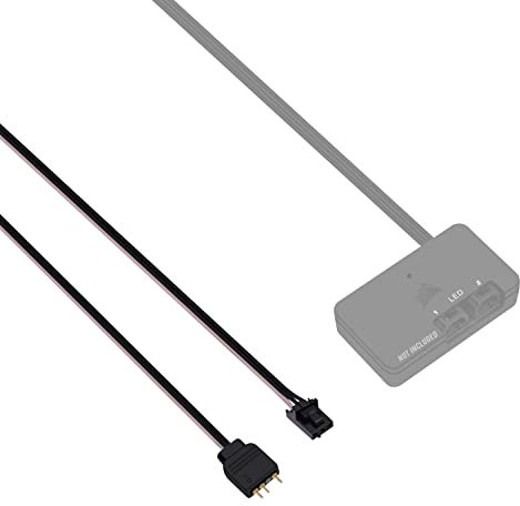 EZDIY-FAB Adapter Cable for Corsair Lighting Node Pro and for Corsair iCUE Commander PRO (hub is not Included), Smart RGB Lighting, Connect to Any 5V 3-Pin ARGB Devices (2 x 20cm)