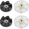 KLYNGTSK Engranaje Base Reemplazo 2 Base Gear 2 Engranajes de Cuchilla de Goma Repuestos para Nutribullet 600w/900w Base de Batidora para Cuchillas de licuadora