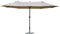 Outsunny XXL sombrilla de jardín con base en cruz sombrilla grande 4.6L x 2.7W x 2.4H cm apertura cierre manivela acero poliéster alta densidad café