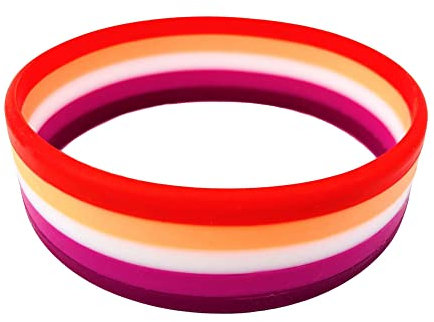 Pulsera Lesbiana LGBTQ+ Bandera De Orgullo LGBT Rayas Del Arcoíris Insignia LGBT