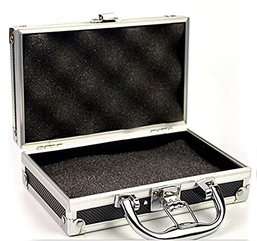 Cassette porta attrezzi Cassetta portautensili in lega di alluminio Cassa da trasporto portatile con manico in metallo toolbox toolbox con spugna for uso domestico all'organizzatore hardware all'apert